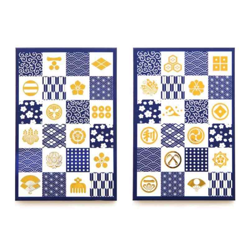ポケット付き御朱印帳 小紋×家紋 180×120mm 40ポケット 1冊