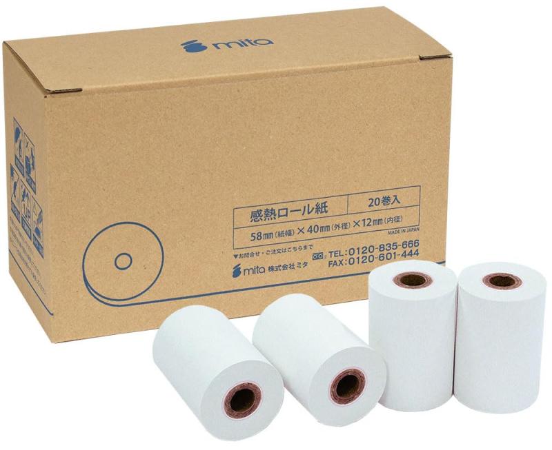 辦公用紙 - mita Vega3000 シリーズ (V3C Touch / V3C Lite / V3M Touch / V3M Lite) 対応 汎用 感熱 ロール紙 (20巻) ヒット株式会社