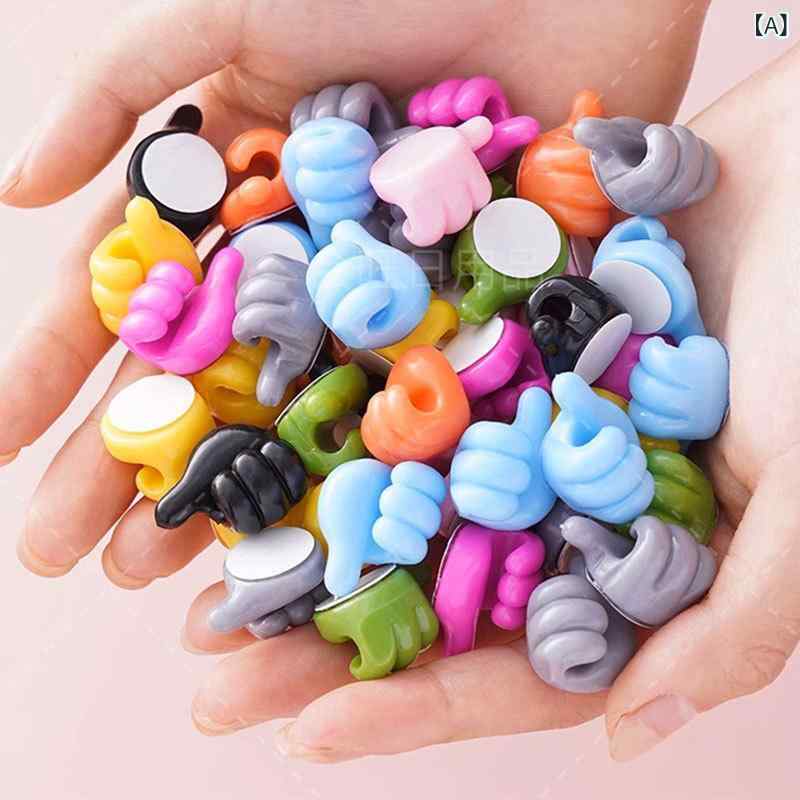 親指 フック、 クリエイティブ 親指 フック、 ハブ 固定 粘着 フック、 ケーブル マネージャー、 パン..