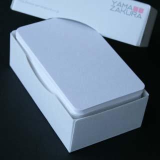 山櫻 名刺用紙 山桜 名刺 4号 カド丸 白桜 紙厚0.355mm 枚 100枚 (1箱)