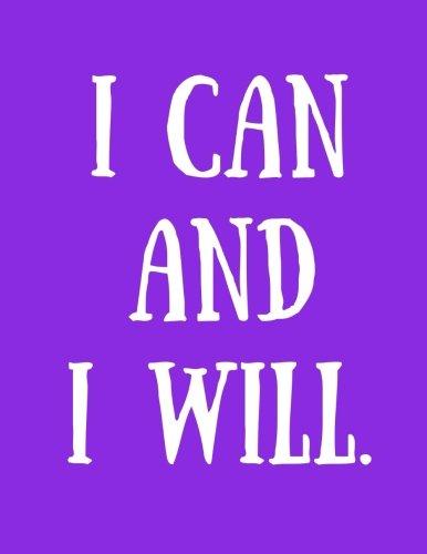 乐天商城 - I Can and I Will: 100 Pages Ruled - Notebook, Journal, Diary (Large, 8.5 x 11 inches)