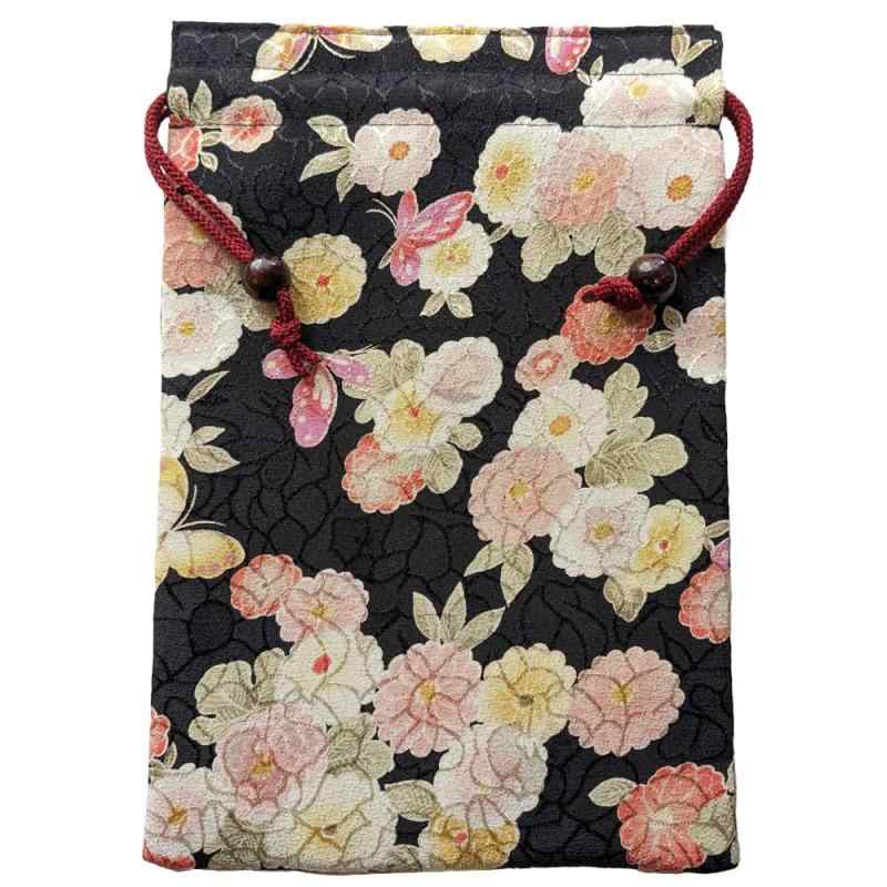 京佑 日本製 御朱印帳入れ 巾着 袋 26.5×18cm 古典古布 御朱印帳 ケース 和柄 金襴