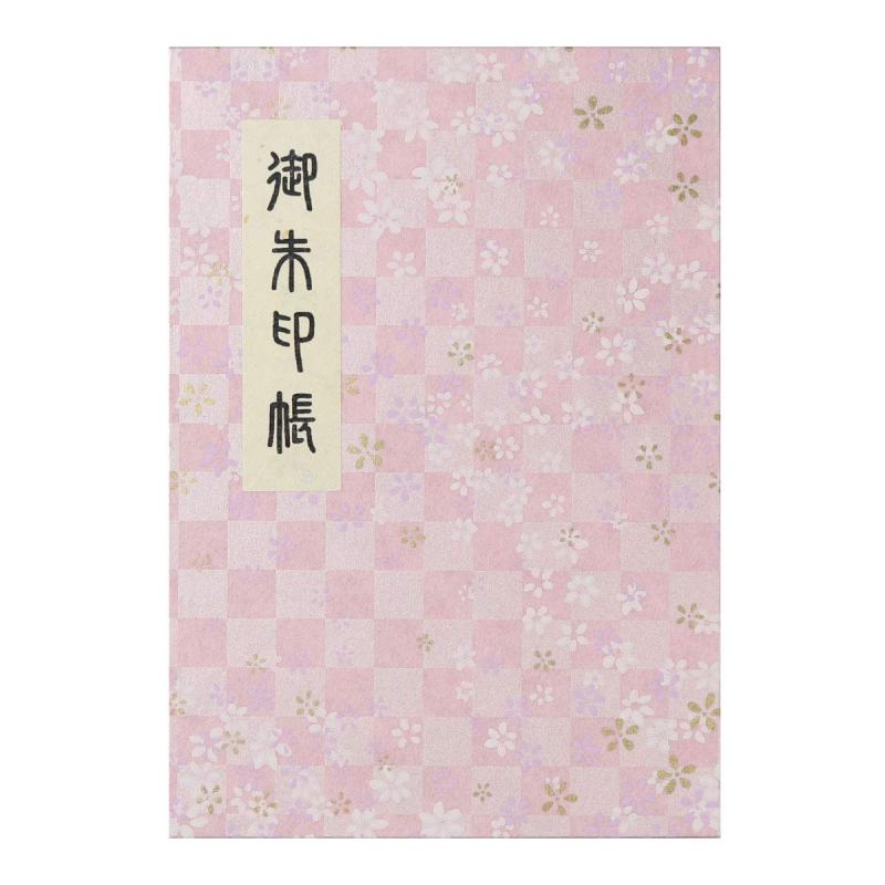 樂天商城 - 御朱印帳 40ページ 蛇腹式 ビニールカバー付 市松小花