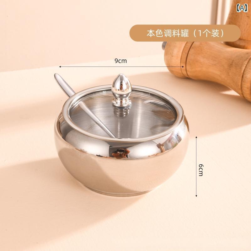 厚みの ある ステンレス 鋼の 調味 料 瓶大 容量 キッチン 用品 調味 料 収納 ボックス 砂糖 瓶 調味 料 瓶 セット