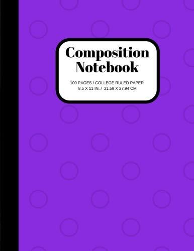 Rakuten - Composition Notebook: 100 Pages, College Ruled, One Subject Notebook, Circle Design