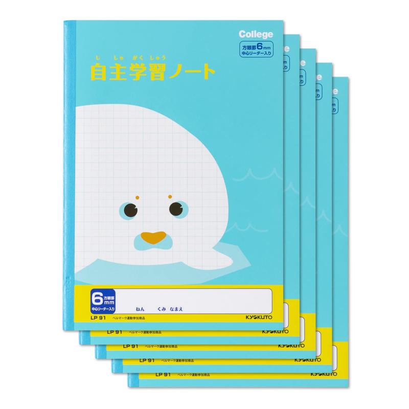 キョクトウ 6mm方眼 学習帳 カレッジアニマル 自主学習 B5 LP91 5冊 LP9105T【本体サイズ】セミB5(W179×H252mm)【本文内容】6mm方眼罫 中心リーダー入【本文枚数】30枚【表紙】板紙 【本文】上質紙【シリーズ】カレッジアニマル【仕様】糸綴じ製本 【生産国】日本