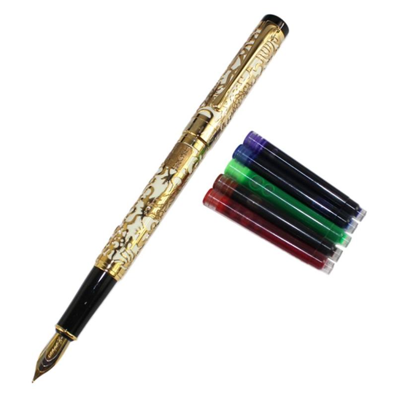 Advanced Fountain Pen Jinhao 5000 Dragon Year Golden with Black