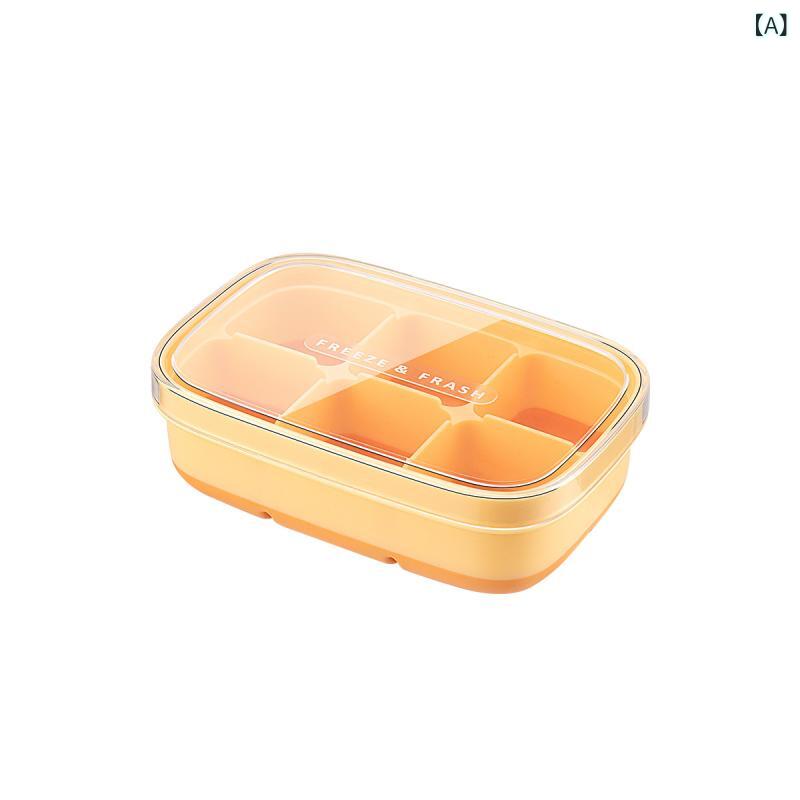家庭 用 冷蔵庫 製氷 箱は 蓋 付き 冷凍 氷 神器 食品 級 ソフト シリコン 製氷 格 ミニ 氷 金 型を 押す