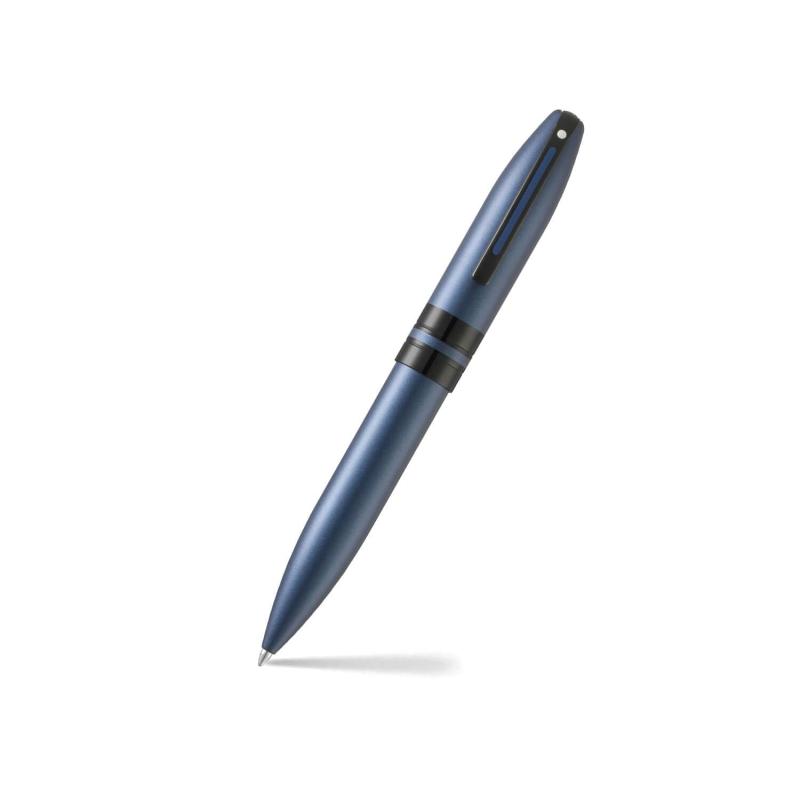 Sheaffer Icon メタリックブルー グロスブラックPVD付ボールペン、E2911051