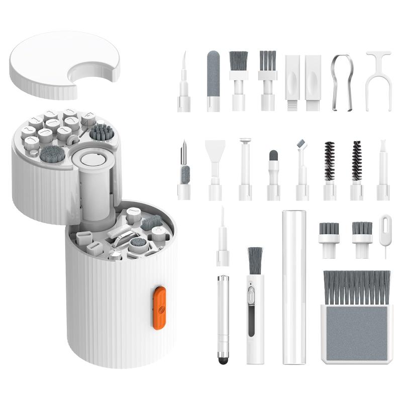 HUAJUN 33 in 1多用途クリーニングツール デジタル製品クリーニングキット キーボード掃除ブラシ さまざまな掃除道具 クリーニングセット 収納便利 パソコン/スマホ/カメラ用 360度回転可能 電
