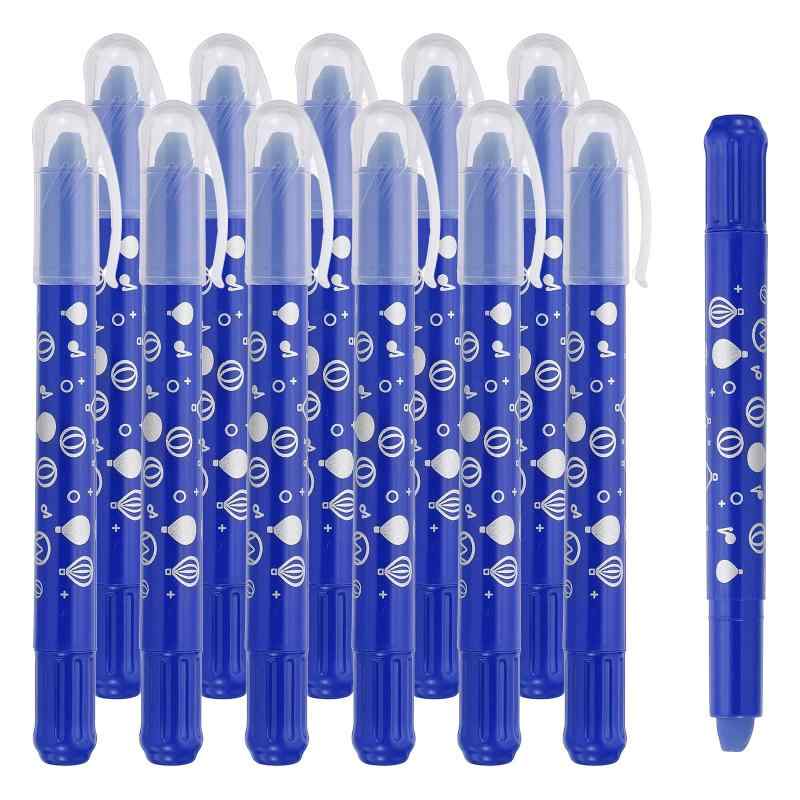樂天商城 - PATIKIL ウォーターカラージェルクレヨン 12個入り 洗えるツイス トクレヨン 塗り絵 描画 絵画用 ディープブルー