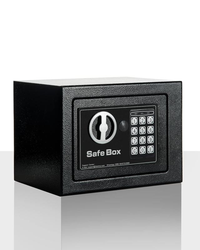 金庫 小型 家庭用 電子テンキー式 ミニ 金庫 家庭用 日本製 小型 safe 簡易 壁付け対応 保险箱 保险柜ホテル金庫 防犯金庫 子供用・学生用 店舗用 緊急キー2本 日本語説明書付 アンカーボルト