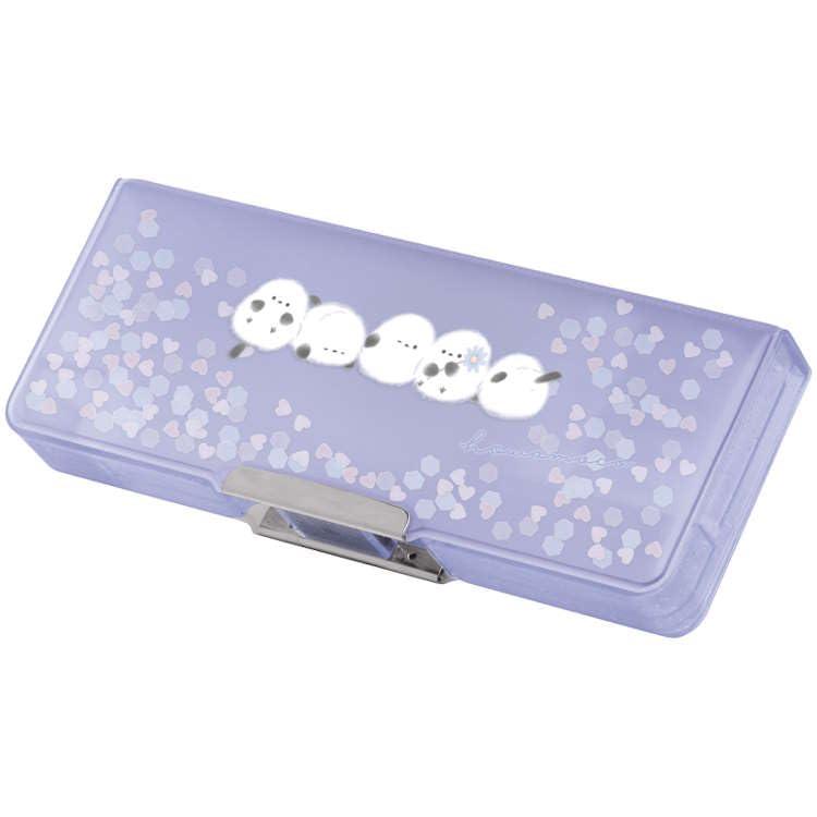 ホワモコ エアリークリア両面開きペンケースサイズ(約)：W85×H220×D28mm素材：PVC ABS AS PE PP生産国：中国トレンド柄の文具商品が新発売です