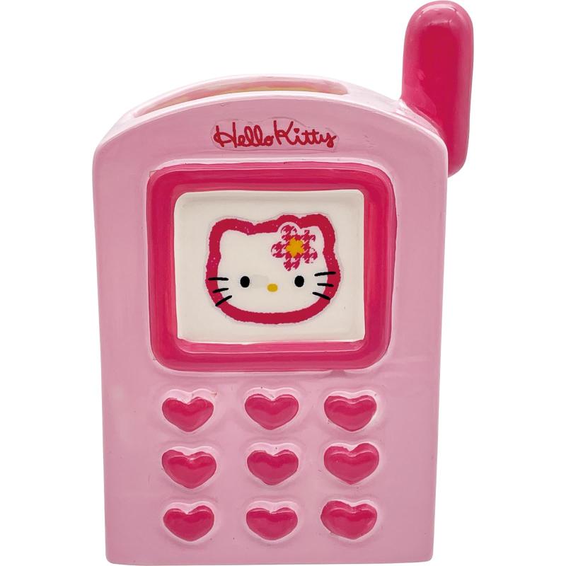 산리오 (SANRIO) [ 카오하나 헬로 키티 ] 가라케형 펜 세워 약폭 7×5×11cm 펜 스탠드 캐릭터즈 문구 키티 상품 잡화 문구 핑크 SAN4654-1