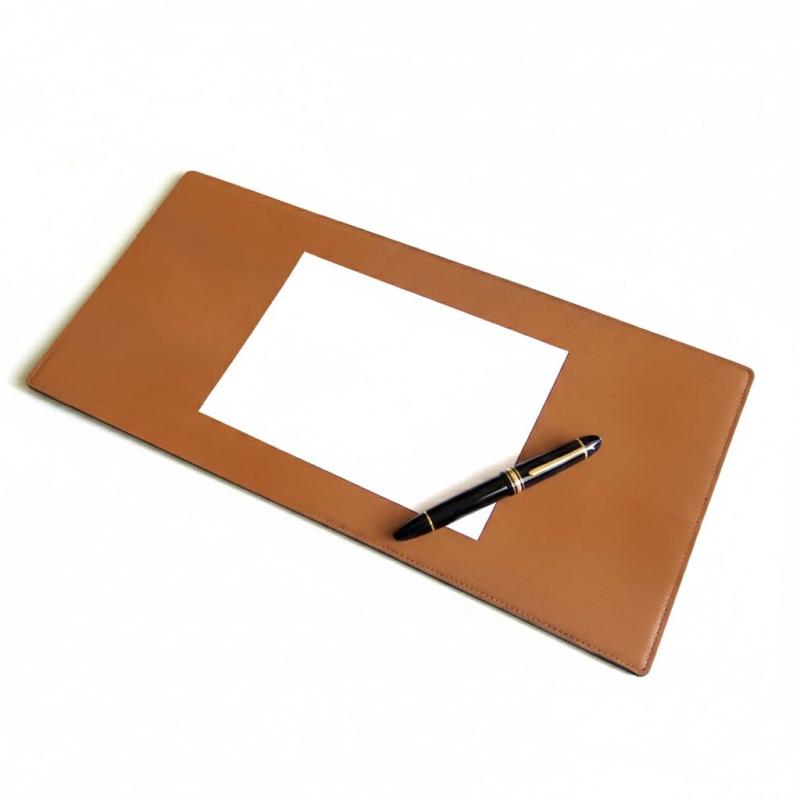 国産 かばん屋さんの 牛革 小さめ レザーデスクマット I型 46×奥行22cm キーボード/マウス 用