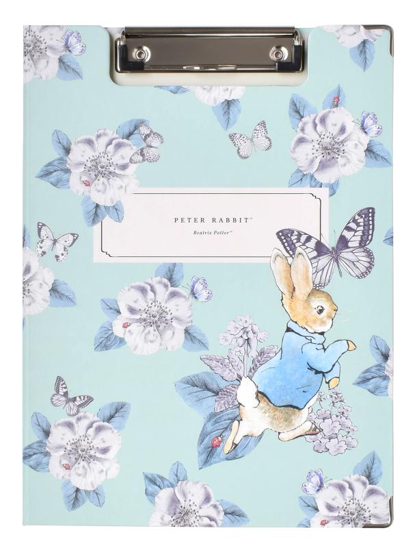 セントレディス ピーターラビット クリップボード Garden Party グリーン【ST-ZP0032】A4サイズ、 折りたたみ式、 内側ポケット×1、 表紙面PP加工