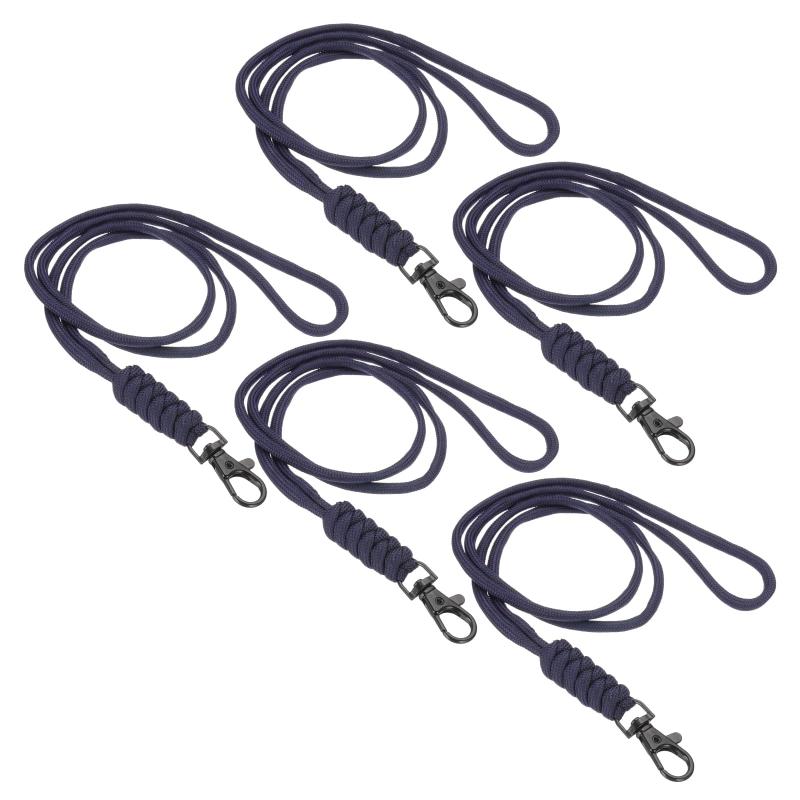 PATIKIL 44cm ネックストラップ付きフック IDバッジホルダーキーU S BキーチェーンU S Bロングネックストラップバッジネックストラップ ダークブルー