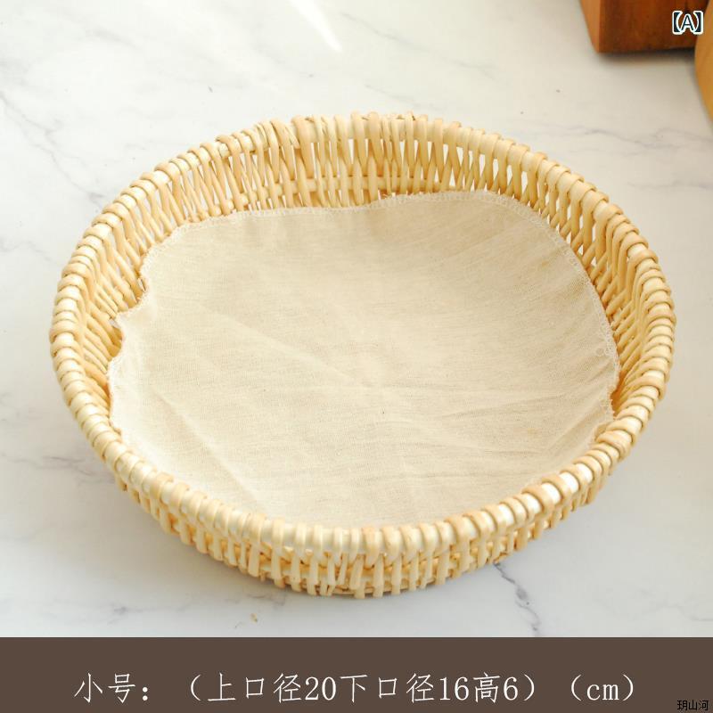 Other - 家庭 用 マン トー かご 柳 編み パンキッチンデスクトップ 編み 藤 編み 収納 枠 卵 果物 饅頭 かご