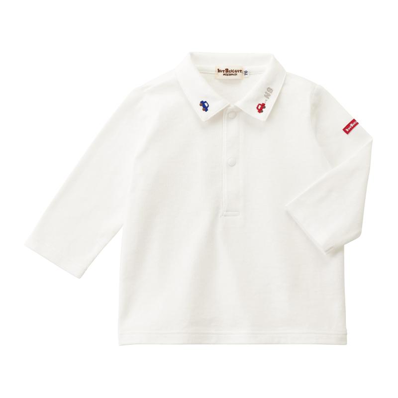 [ミキハウス ホットビスケッツ] 長袖 ポロシャツ 男の子 女の子 キッズ 子供服 70-5502-498