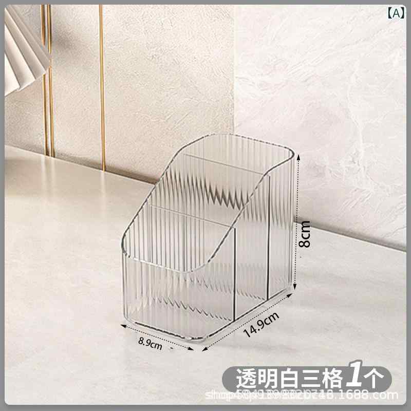 透明 収納 ボックス 化粧 品 ドレッサー デスク トップ 口紅 寮 ペン ホルダー 化粧 品 ホルダー 縦 ストライプペンホルダー