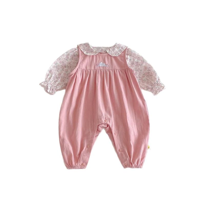 Other - [Baby koi] ベビー服長袖シャツノースリーブロンパース春秋服新生児カバーオール赤ちゃん女の子出産準備贈り物