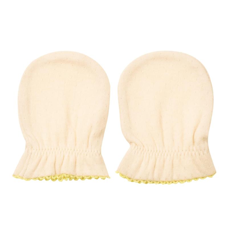 手套 - [Pure Organic] [ピュアオーガニック] 新生児ミトン オーガニックコットン 新生児手袋 赤ちゃん用ひっかけ かきむしり防止 出産準備 新生児用ミトン 通年使用可 日本製