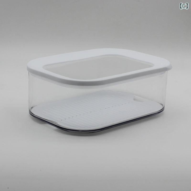 クロス ボーダー 専用 洗濯 可能 冷蔵 透明 保存 ケース 蓋 付き 食品 級 キッチン 冷蔵庫 専用 収納 ケース [3]