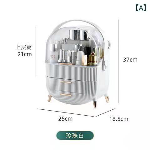 One-Mirror Dressers - 自主 設計軽 豪華 化粧 品 収納 ケースクロスボーダー 携帯大 容量 口紅 マスク 整理 棚