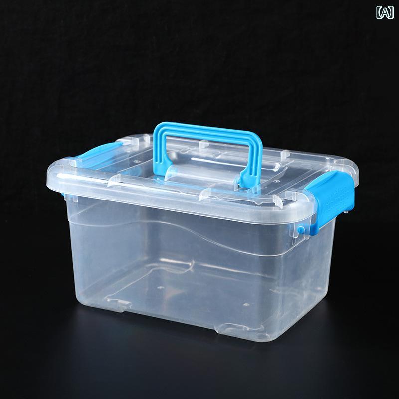 Rakuten - PP プラスチック 角 型 手提げ 薬 箱 スナック 収納 ボックス 子 玩具 雑 物 収納 ボックス 化粧 品 収納 ボックス 卸売り