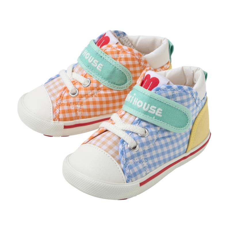 スカイライトの[ MIKIHOUSE (ミキハウス)] セカンドベビーシューズ 11-9302-792 日本製 13.5 14 14.5 15 15.5 cm センチ ベビーシューズ キッズ 男の子 女の子 マルチカラー 15.5cm｜アングル2