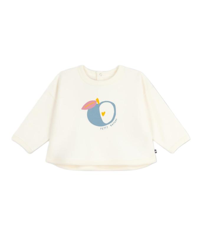 [プチバトー] スウェットプルオーバー A0EII[原産国]: モロッコ[商品スペック]: SIZE:12ヶ月 74cm 着丈:30.2cm 身幅:33cm 袖丈:18.3cm/SIZE:18ヶ月 81cm 着丈:32cm 身幅:34cm 袖丈:21.1cm/SIZE:24ヶ月 86cm 着丈:33.5cm 身幅:35cm 袖丈:23.8cm/SIZE:36ヶ月 95cm 着丈:35.2cm 身幅:36cm 袖丈:26.3cm