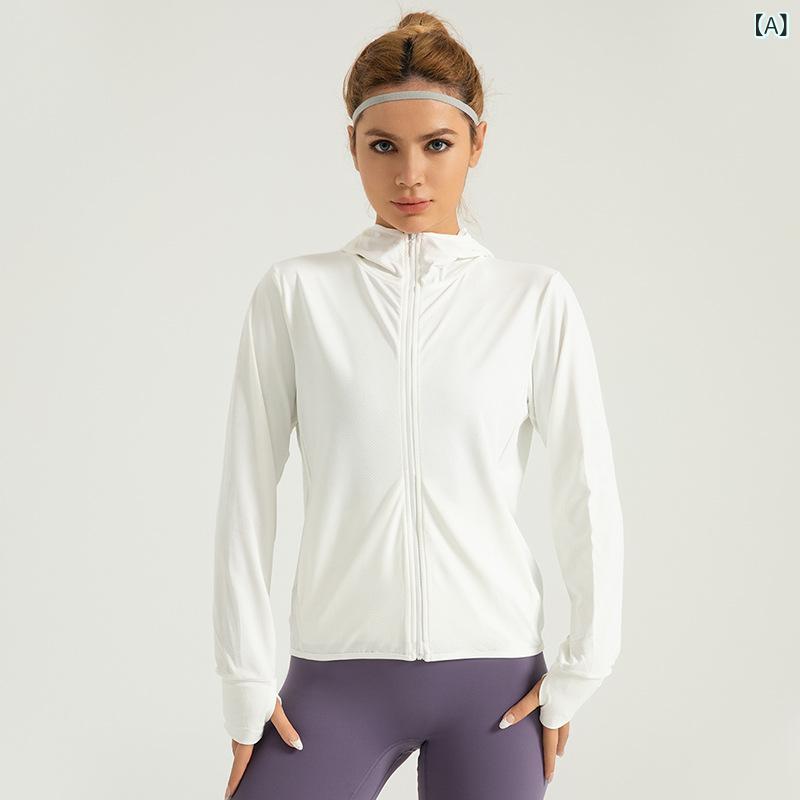 Rain Wear - クロスボーダーゾーン 夏の 新しい フード 付き 日焼け 止め ジャケット 女性の 屋外 ジャカード 通気 性 日焼け 止め ジャケット