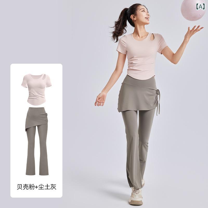 Other - 聚衣 堂 透かし 彫り ヨガ 服 半袖 女性 修身 着痩せ 運動 上着 ランニングトレーニングプラティフィットネススーツ