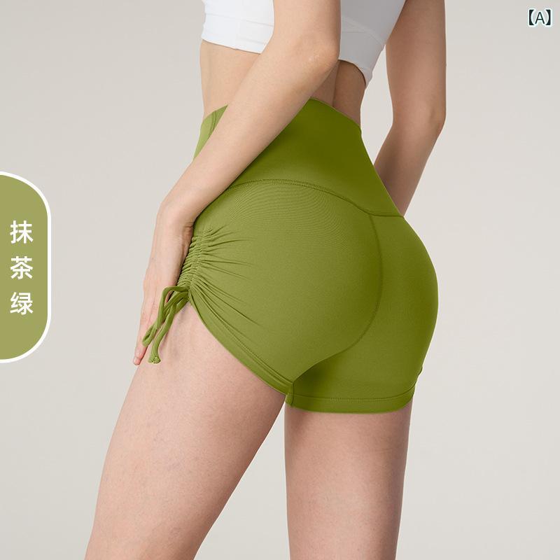 乐天商城 - サイズの ない ライカ 裸 感 ヨガ パンツ 女性 しわ 引き フィットネスパンツ T スポーツ 乗馬 蜜 桃 パンツ