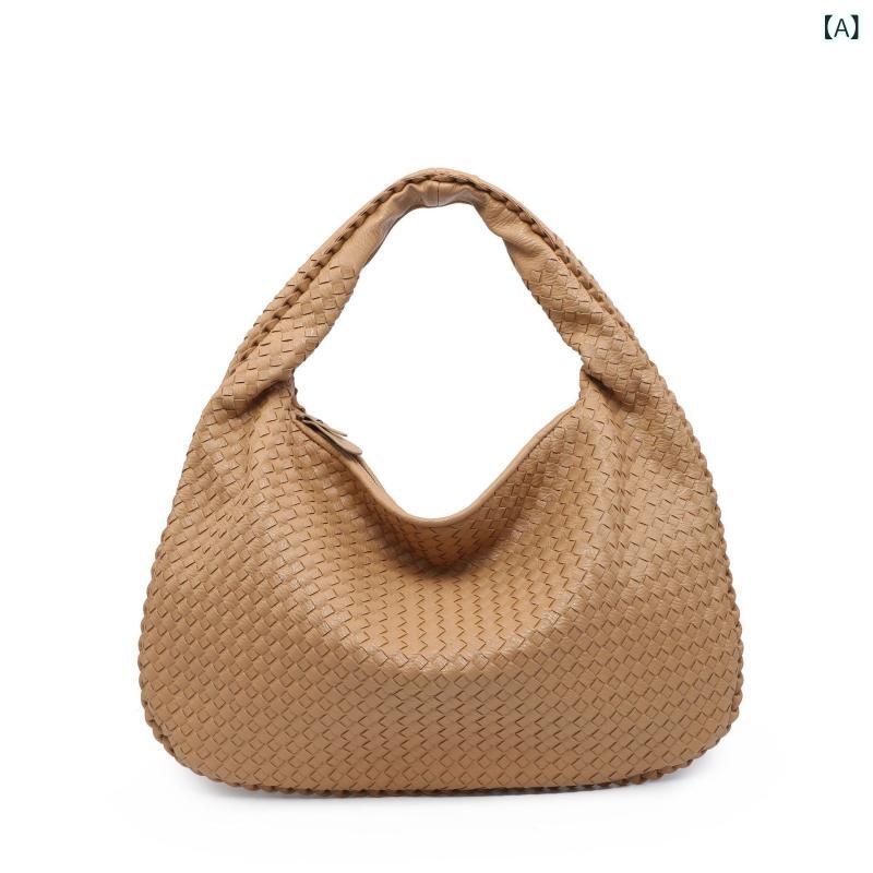 乐天商城 - クロス ボーダー 速 売 通 爆金純 手編み 女性 バッグ大 容量 ハンドバッグ 韓国 版 通勤 レジャー メーカー 卸売り