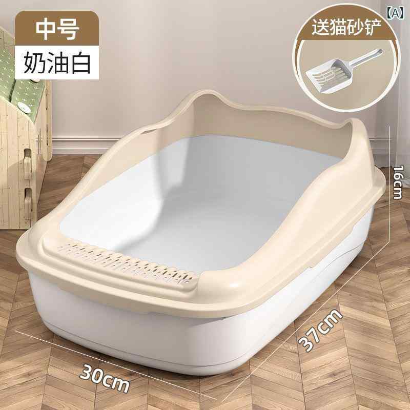高い 囲いの 大型 猫 トイレ、 ペット 用品、 プラスチック 製 特大半 密閉 型、 飛び散り 防止、 子猫 用 トイレ、 越境