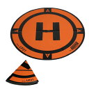 Hoodman 加重三つ折りランディングパッド ドローン 離着陸用 直径50cm 折りたたみ 自重固定 リバーシブル オレンジ/グリーン