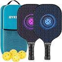 【中古】【輸入品・未使用】Cyrus グラファイト ピックルボールパドル 2個セット 軽量グラファイト ハニカムコンポジットコアパドル 2個セット ラケットバッ...