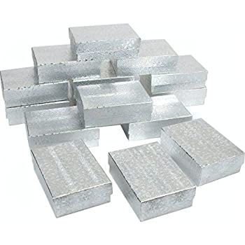 【中古】【輸入品・未使用】シルバーコットンジュエリーギフトボックス 懐中時計ディスプレイ 3.25インチ 15個