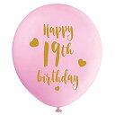 【中古】【輸入品 未使用】19th merger 0918 ピンク Pink-19-latex-balloons