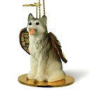 【中古】【輸入品・未使用】1?xシベリアンハスキーグレー&ホワイトエンジェル犬オーナメント置物