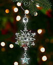 【中古】【輸入品・未使用】Silver Snowflake Ornament - Silver Metal and Clear Crystal Filigree Ornament - Silver Christmas Decoration - Stocking Stuffer