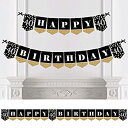 【中古】【輸入品 未使用】Adult 40th Birthday - Gold - Birthday Party Bunting Banner - Gold Party Decorations - Happy Birthday