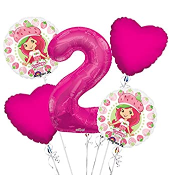 【中古】【輸入品・未使用】Strawberry Short Cakeバルーンブーケ2?nd Birthday 5個???パーティーSuppliesピンク