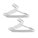 yÁzyAiEgpzShoppingmoon 10pcs Cute Dollhouse Clothes Hang Miniature Wire Clothes Stand (Silver)