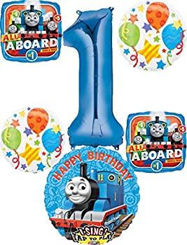 【中古】【輸入品・未使用】Thomas the Train Party Supplies 1歳の誕生日 歌うタンク エンジン バルーン ブーケ デコレーション
