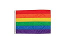 【中古】【輸入品・未使用】In the Breeze 30.48cm x 45.72cm レインボー フラッグ - レインボー ハトメ付き フラッグ 縫製 ストリップ