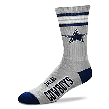 【中古】【輸入品・未使用】For Bare Feet NFL メンズ リバース4ストライプデュースクルーソックス Large (10-13)