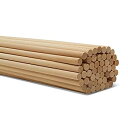 【中古】【輸入品・未使用】Woodpeckers ダボロッド 木製棒 - 3/8 x 12インチ 未仕上げ 硬材 スティック - 工芸やDIYに - 50個(3)