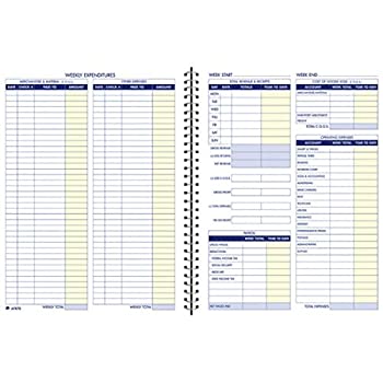 šۡ͢ʡ̤ѡAdams Bookkeeping Record Book%% Weekly Format%% 8.5 x 11 Inches%% White (AFR70)